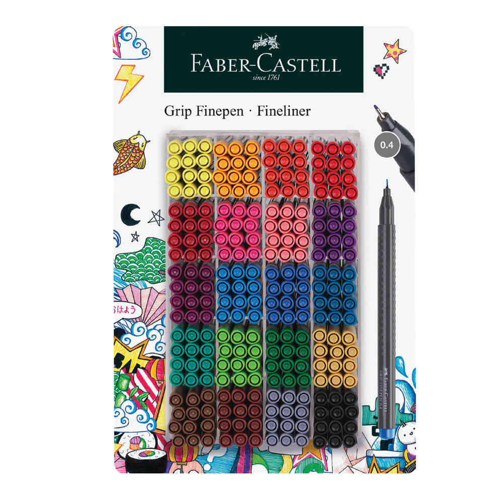 Faber-Castell Keçeli Kalem Finepen Grip 300'lü Set