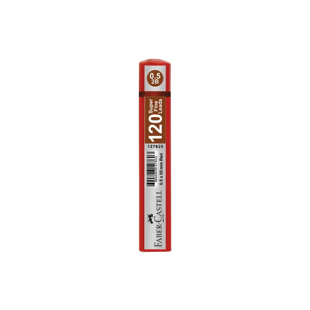 Faber-Castell Grip Min 2B 60 mm 120'li Tüp Uç 0.5 mm Kırmızı