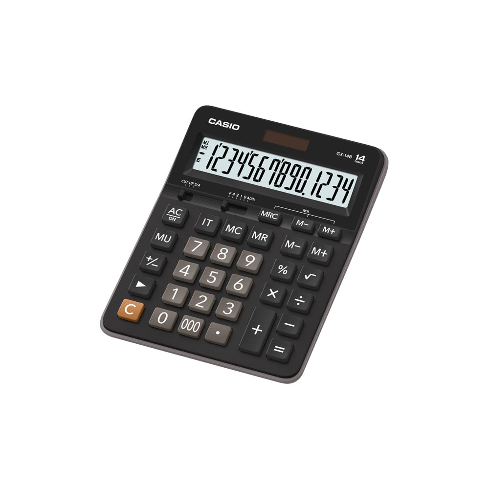 Casio Hesap Makinesi 14 Hane Pilli + Güneş Enerjili