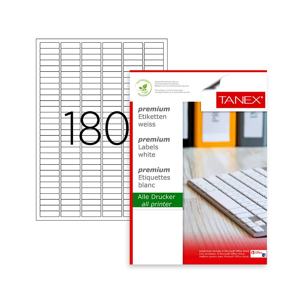 Tanex Laser Etiket 30x9 mm TW-2060