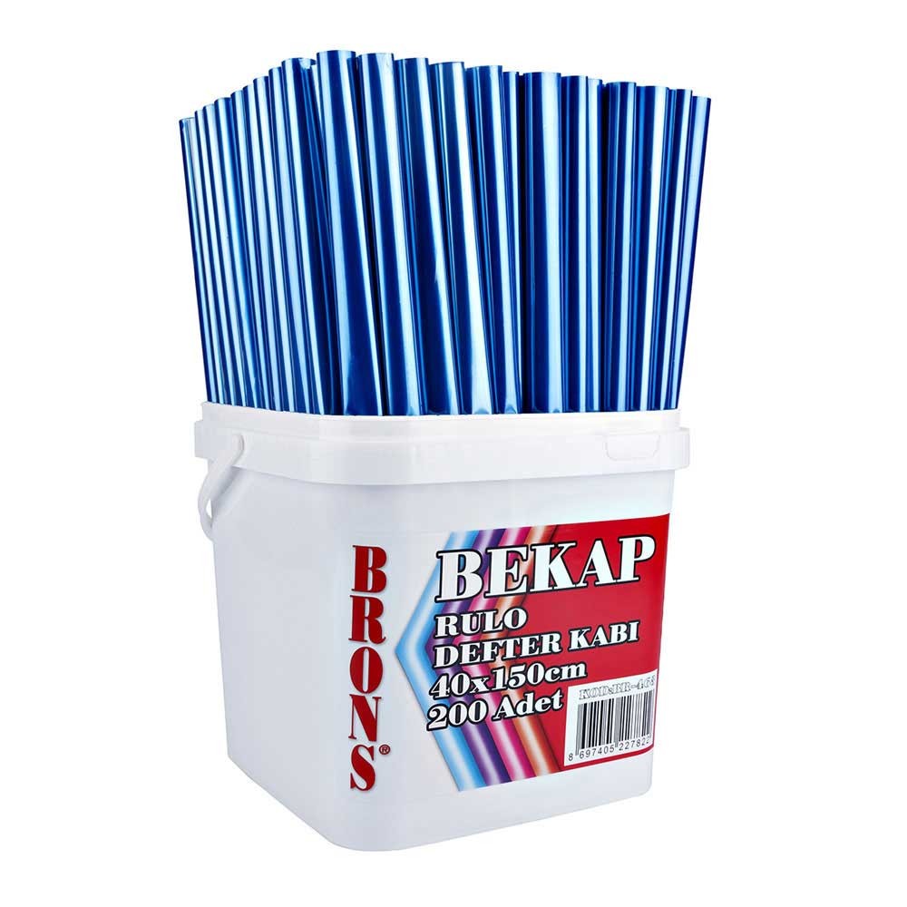 Brons Defter Kabı Rulo 40x150 m 200 Adet Mavi