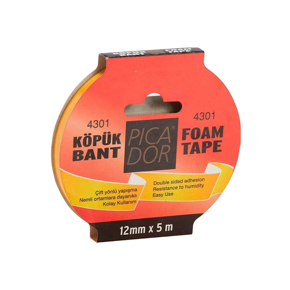 Picador Çift Taraflı Bant Köpük Askılı 855 mic. 12 mm x 5 mt
