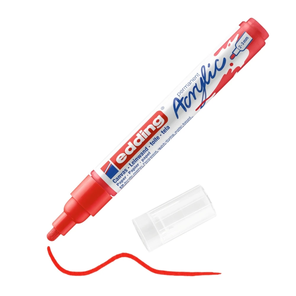 Edding 5100 Akrilik Markör Orta Uçlu Trafik Kırmızı