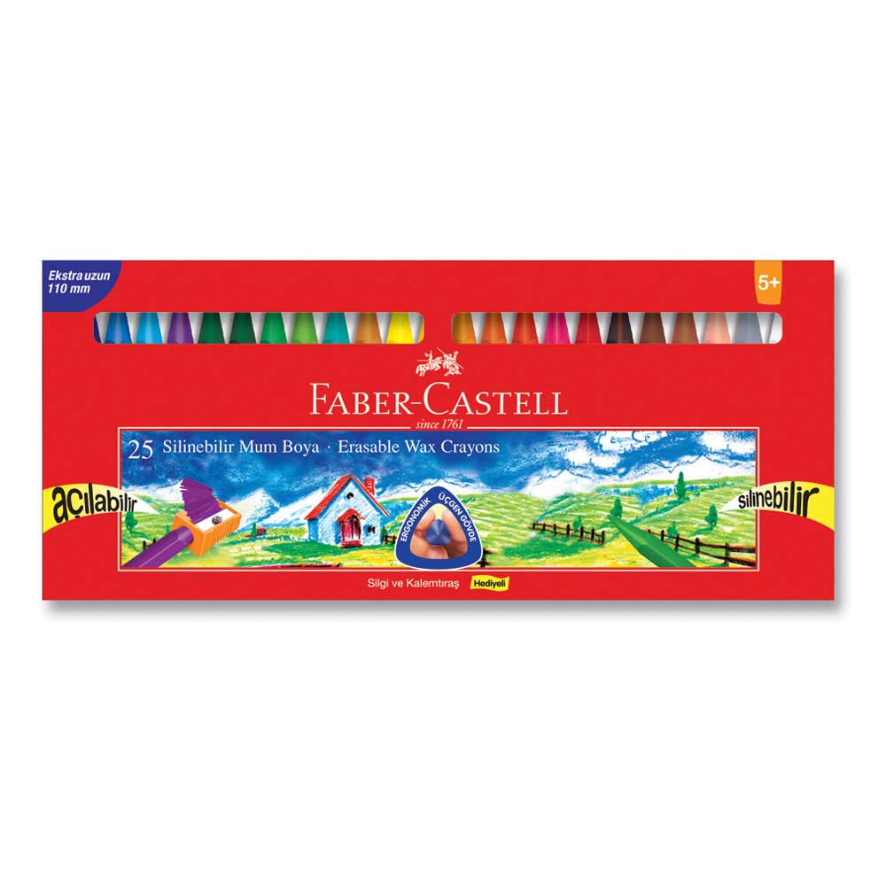 Faber-Castell Pastel Boya Wax Crayon Silinebilir 25'li