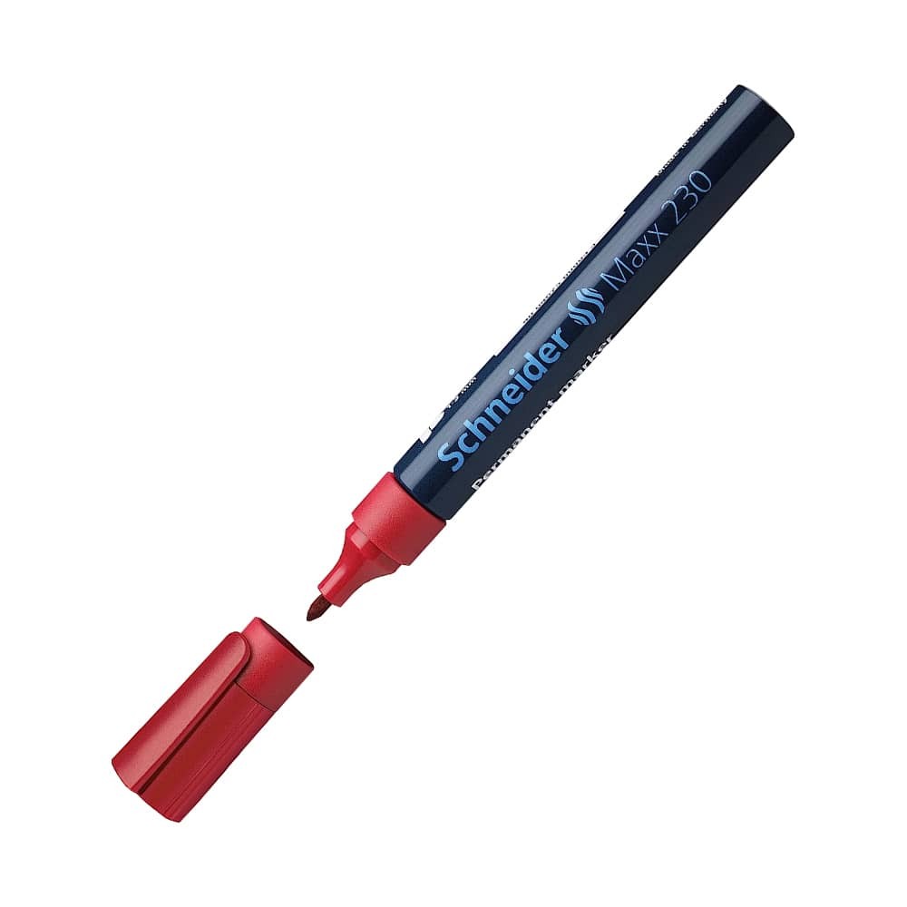 Schneider Permanent Markör Maxx 230 Mermi Uç 1-3 Mm Kırmızı