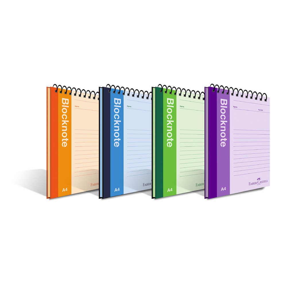 Faber-Castell Bloknot Canlı Renk A4 80 Yaprak Çizgili
