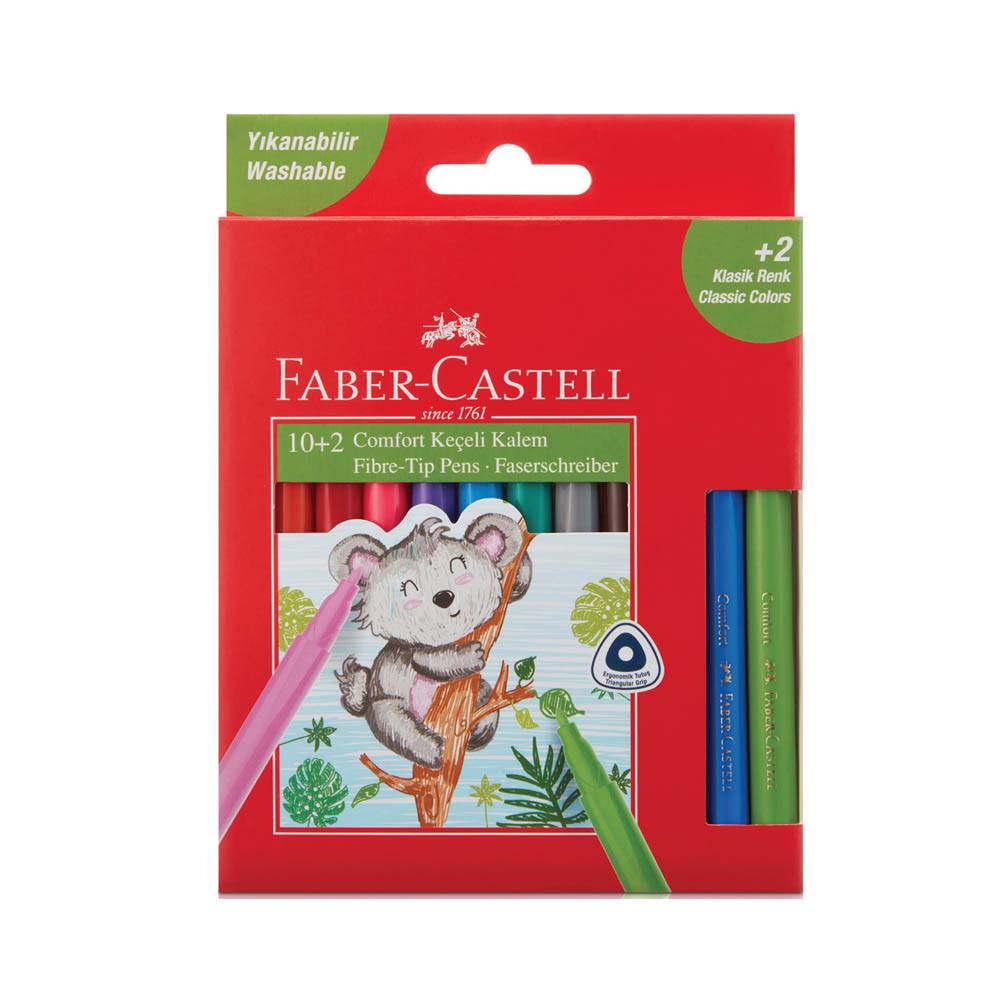 Faber-Castell Keçeli Kalem Comfort Yıkanabilir 10+2