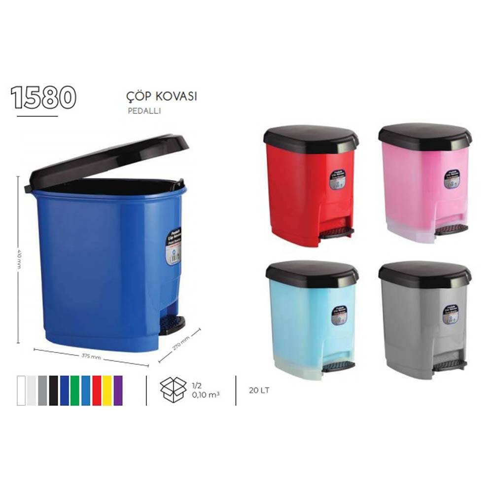 Ark Kova Pedallı Çöp Kovası 20 lt