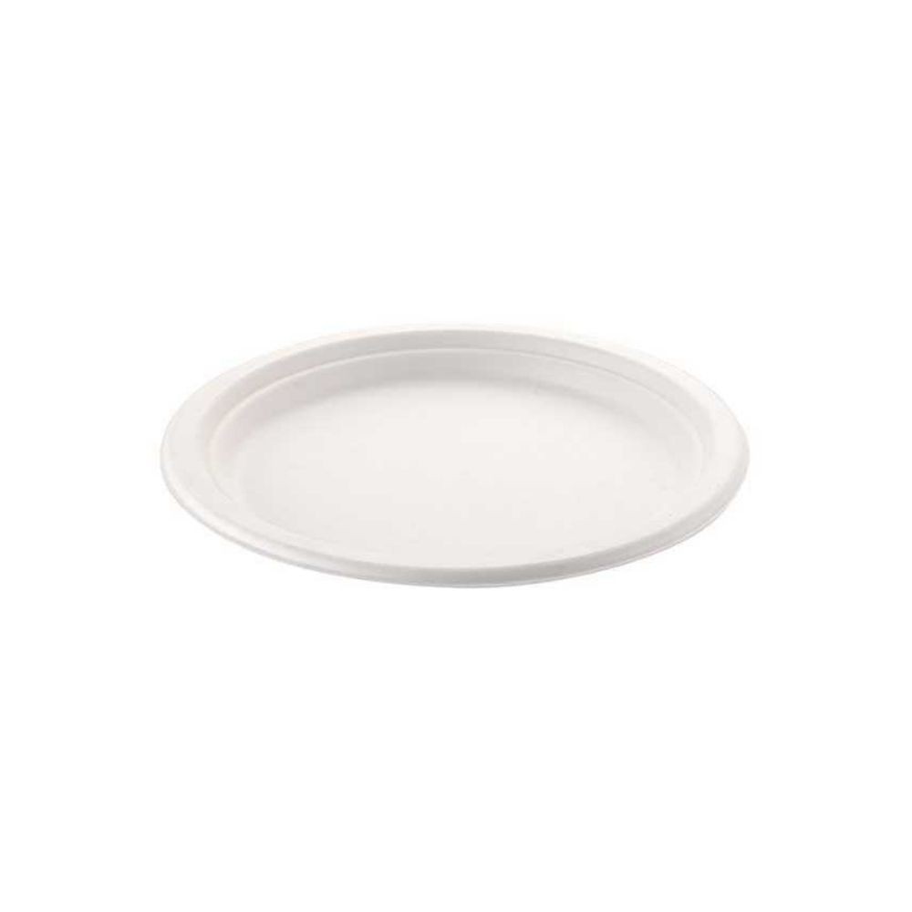 Karton Tabak Ekolojik Düz Beyaz 18 cm 50'li