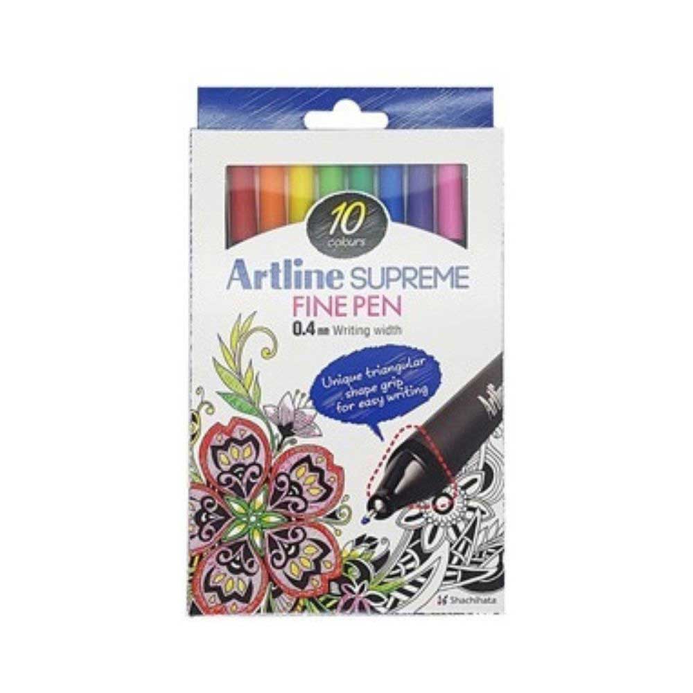 Artline Supreme Fine Pen Assorted Box (10 pcs)