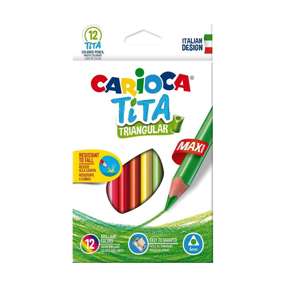 Carioca Tita Maxi Kuru Boya Jumbo Üçgen 12'li