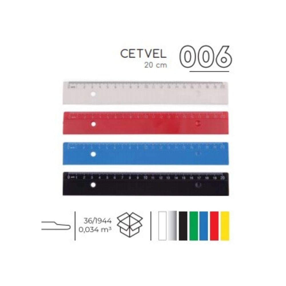 Ark Cetvel Beyaz Opak 20 cm