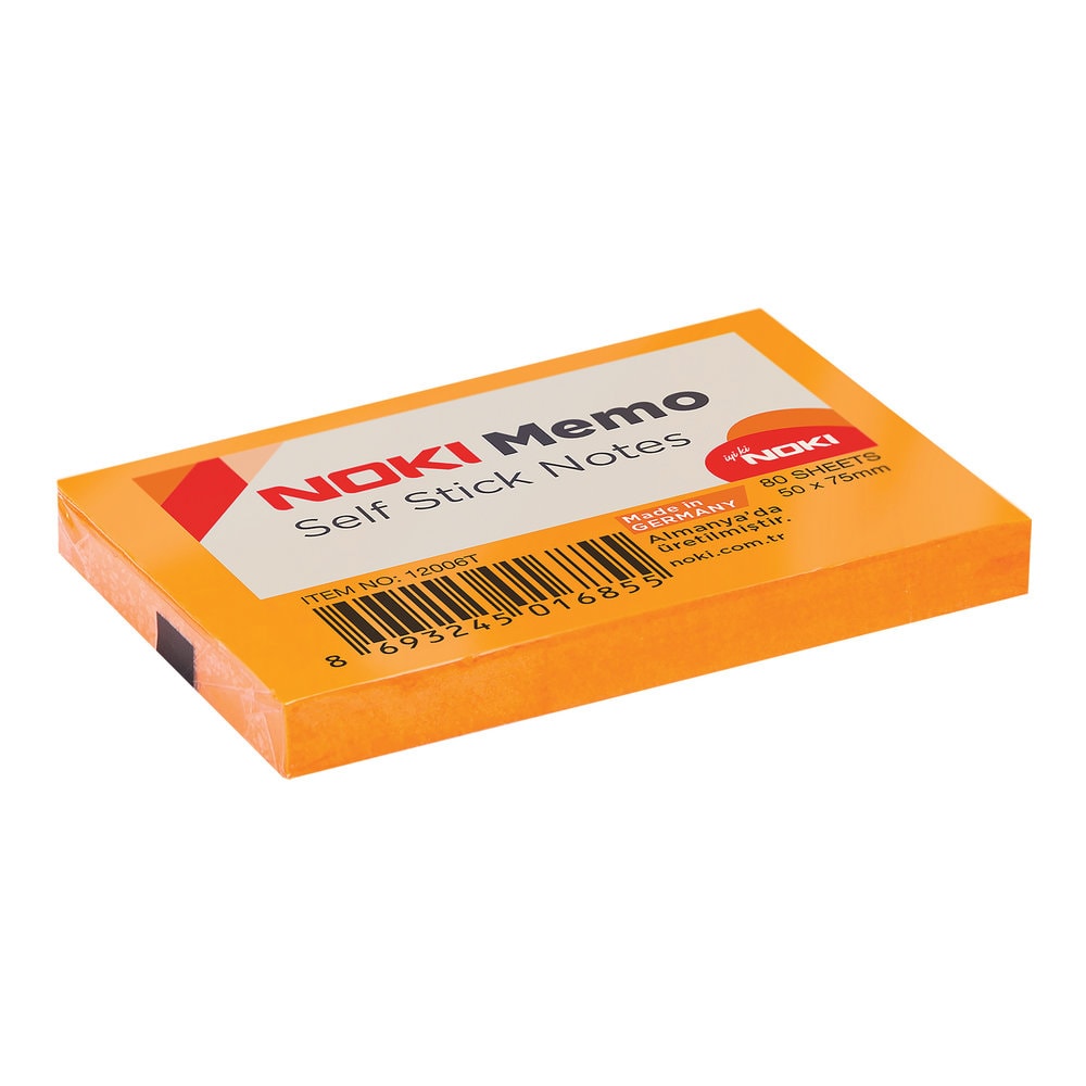 Noki Yapışkanlı Not Kağıdı Memo 51x75 mm Turuncu