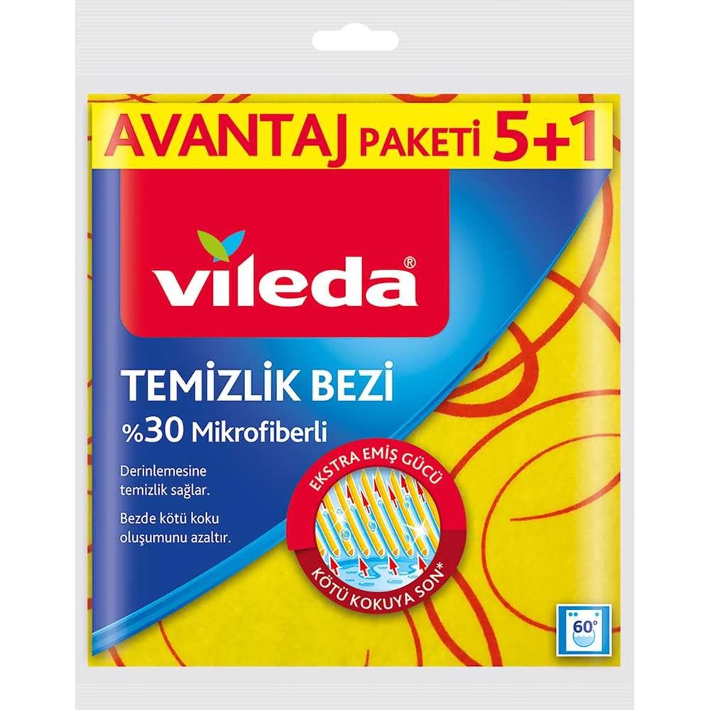 Vileda Temizlik Bezi Sarı 5'li