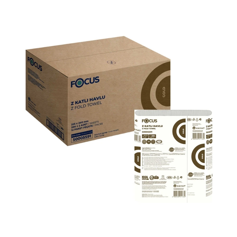 Focus Extra Z Katlı Havlu Pe_200 x 12 li