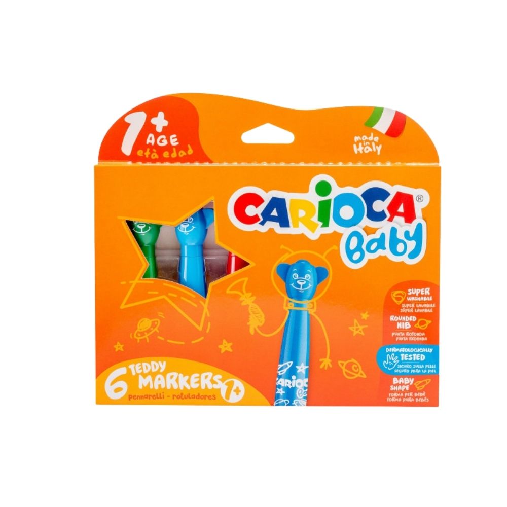 Carioca Keçeli Boya Teddy Jumbo Bebek 6'lı