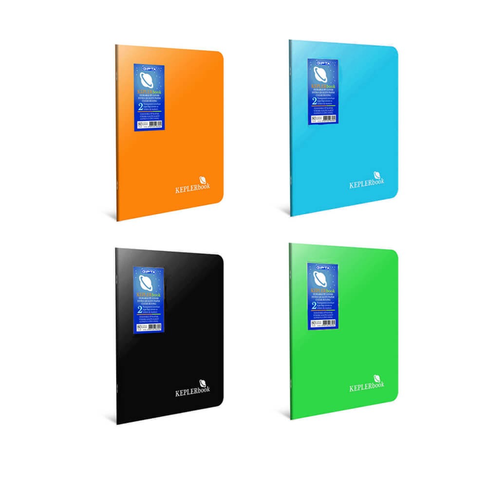 Gıpta Defter Kepler Book Tel Dikişli Pp Cepli Kapak 17x22 80 Yaprak Çizgili