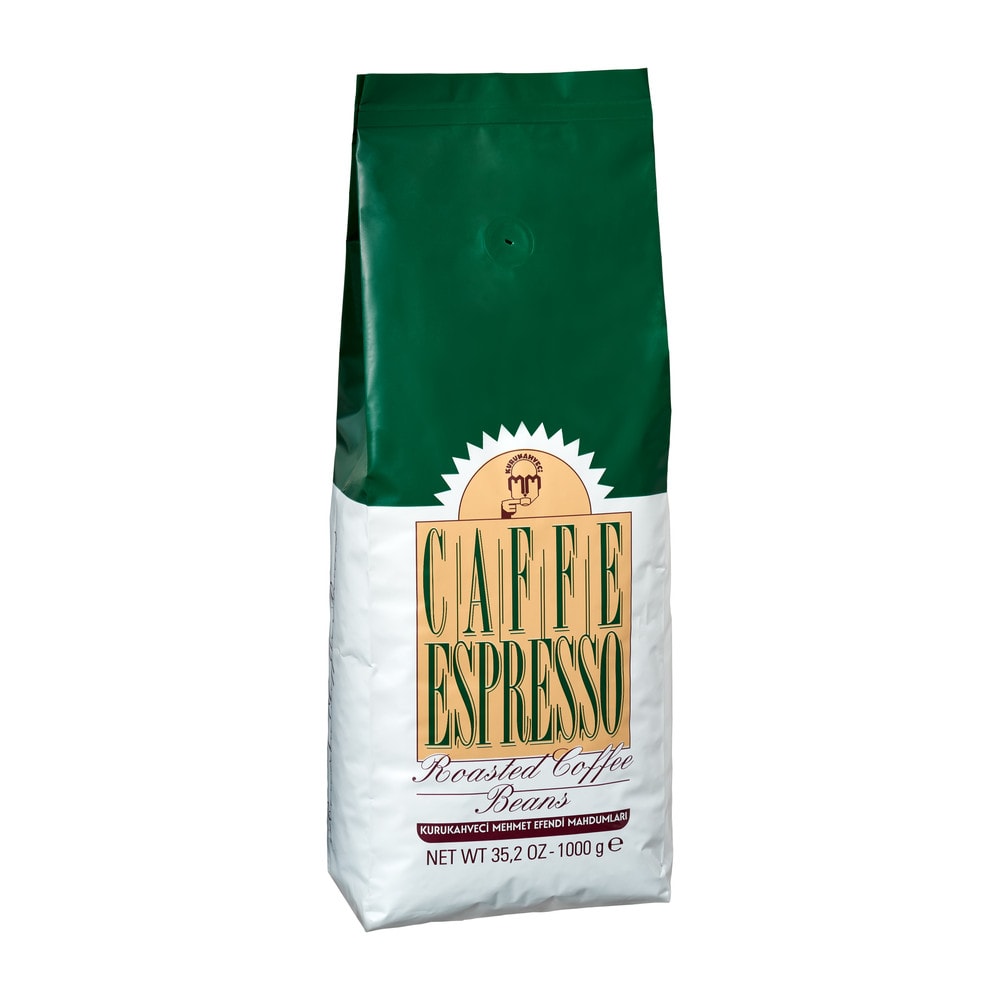 Kurukahveci Mehmet Efendi Caffe Espresso Roasted Coffee Blend No:1 (Kavrulmuş Çekirdek Kahve) 1KG