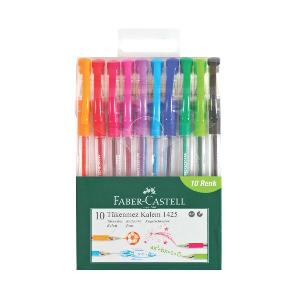 Faber-Castell Tükenmez Kalem 1425 0.7 mm 10 Renk