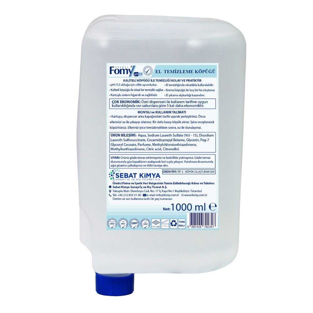 Fomy Köpük El Sabunu Kartuş 1000 ml x 12 Adet