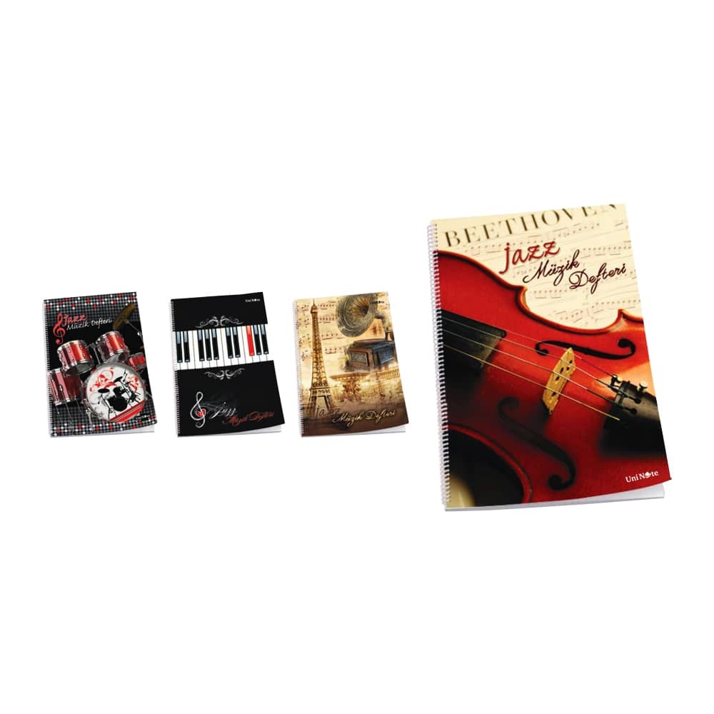 Çınar Defter Müzik Defteri Jazz Spiralli Karton Kapak 30 Yaprak