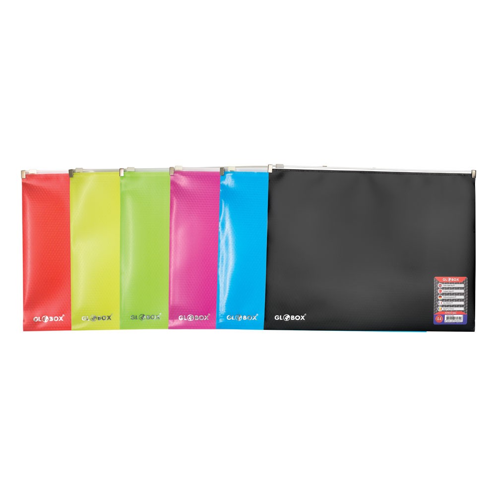 Globox Fermuarlı Dosya Neon A4