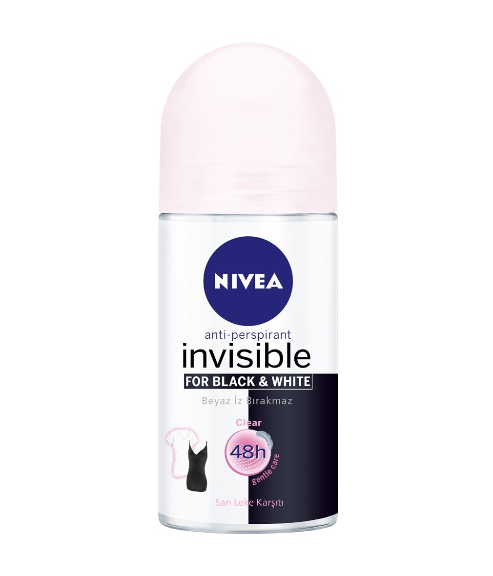 Nivea Roll-On Görünmez Siyah-Beyaz Man 50 ml