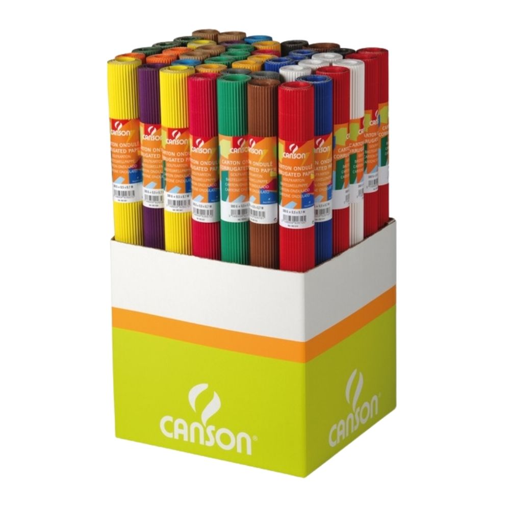 Canson Oluklu Karton Stand Karışık 15 Farklı Renk