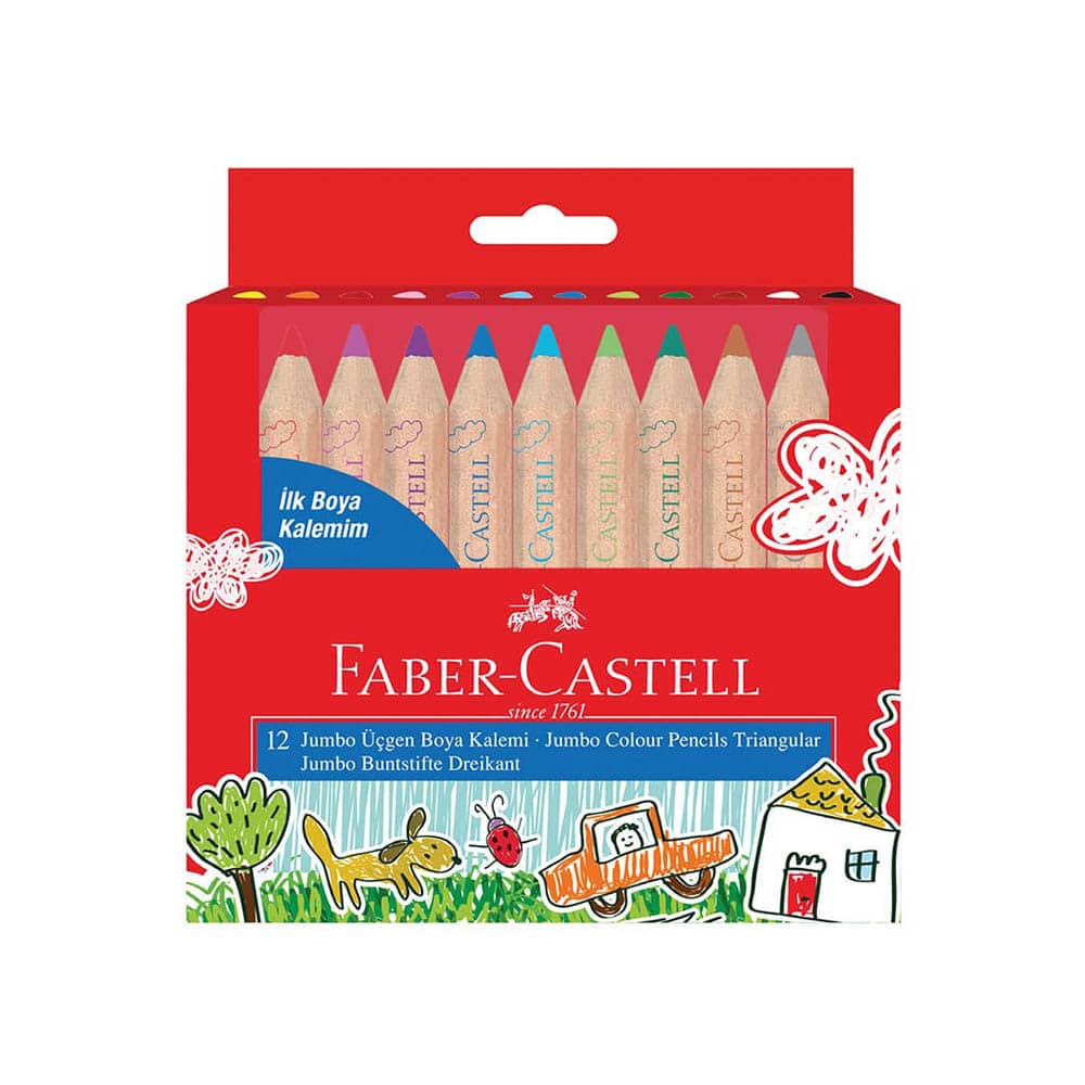 Faber-Castell İlk Boya Kalemim Jumbo Yarım Boy 12 Renk 5171000004