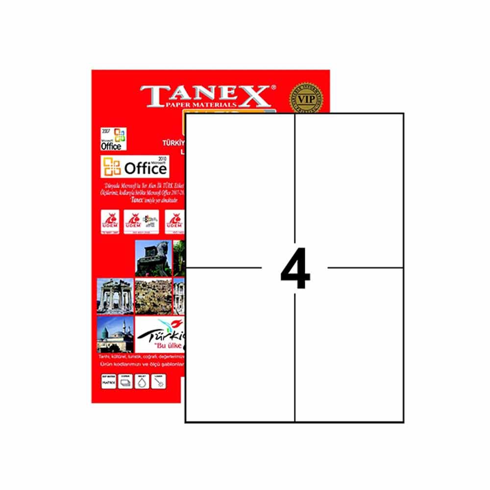 Tanex Laser Etiket 105x148,5 mm Yeşil TW-2204