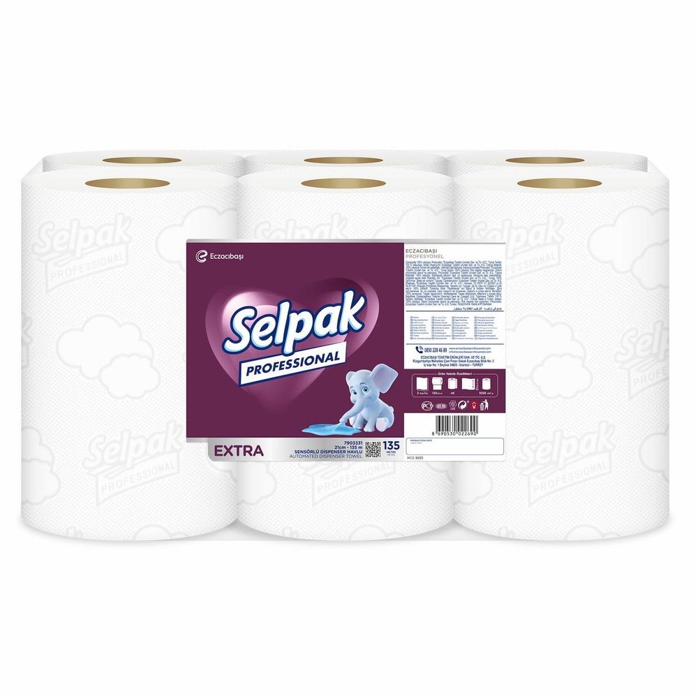 Selpak Professional Sensörlü Havlu 21 cm 135 m 6'lı