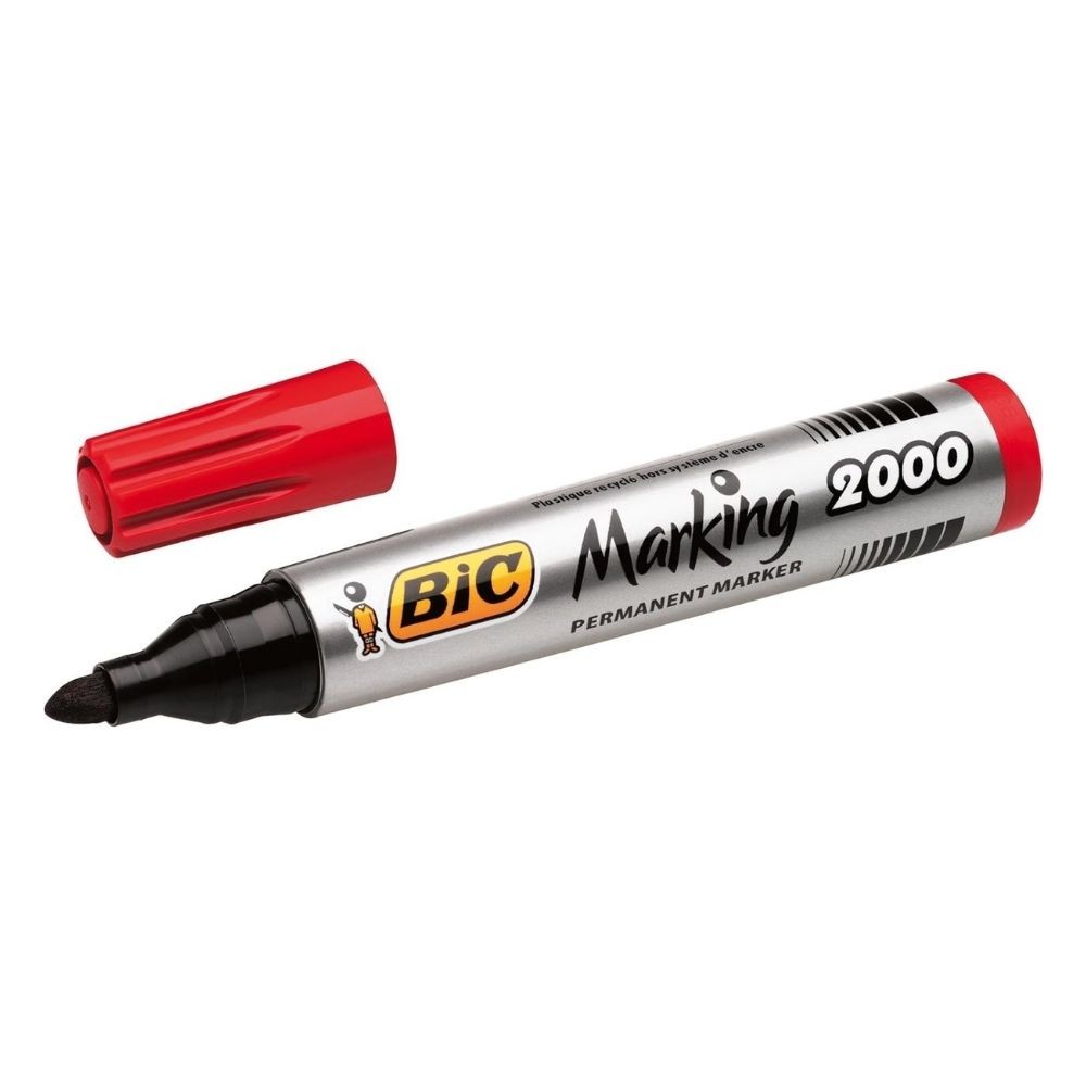 Bic Permanent Markör 2000 Yuvarlak Uç Kırmızı