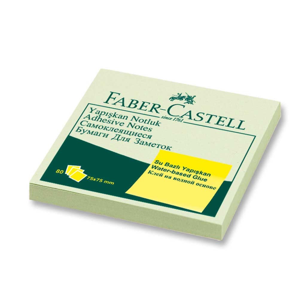 Faber-Castell Yapışkan Not Kağıdı Harmony 75x75 mm Yeşil