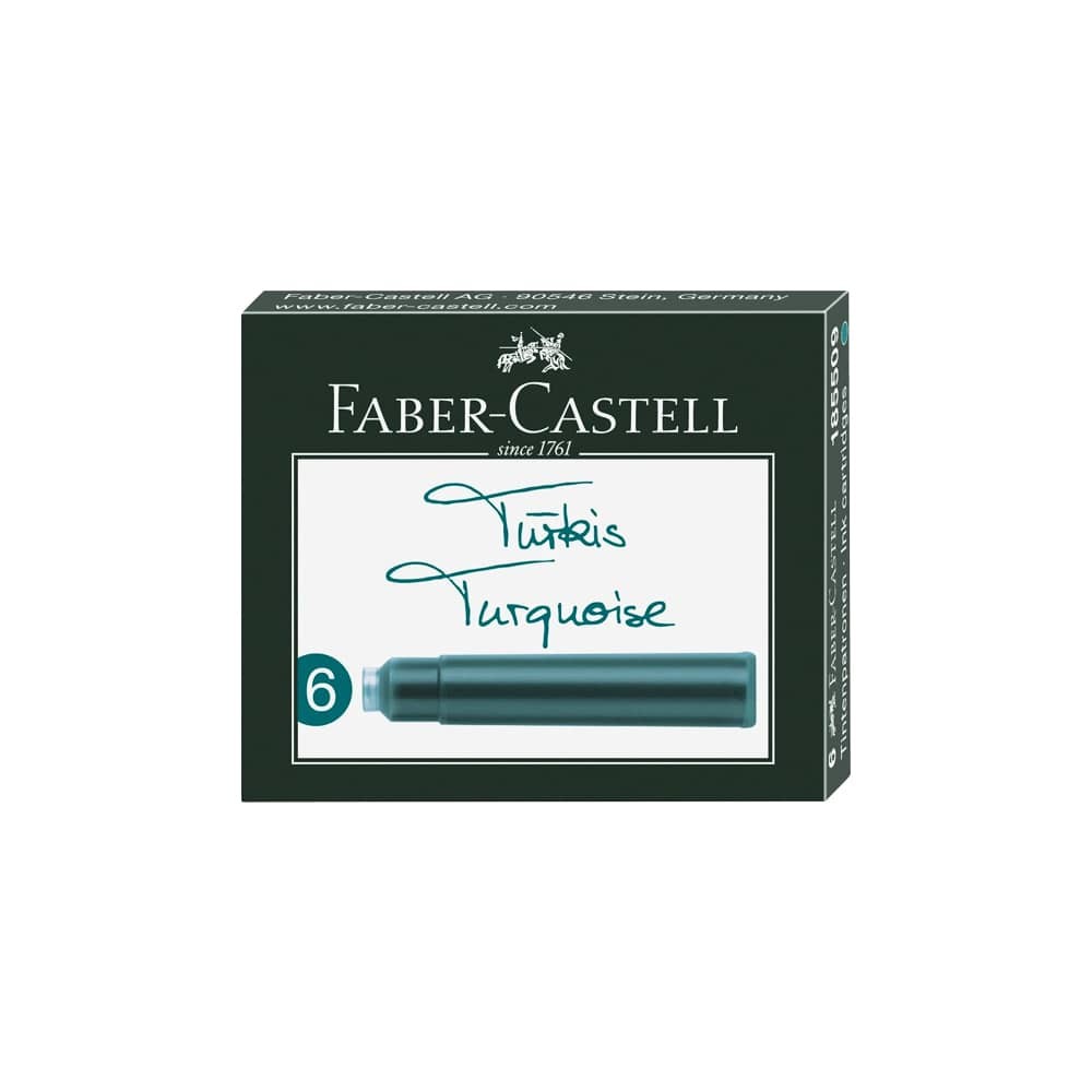 Faber-Castell Dolma Kalem Kartuş Turkuaz 6'lı