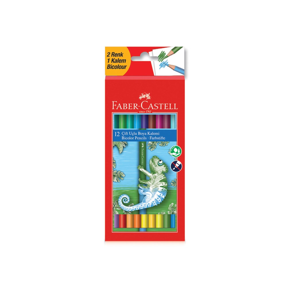 Faber-Castell Boya Kalemi Çift Uçlu 12 Kalem 24'lü