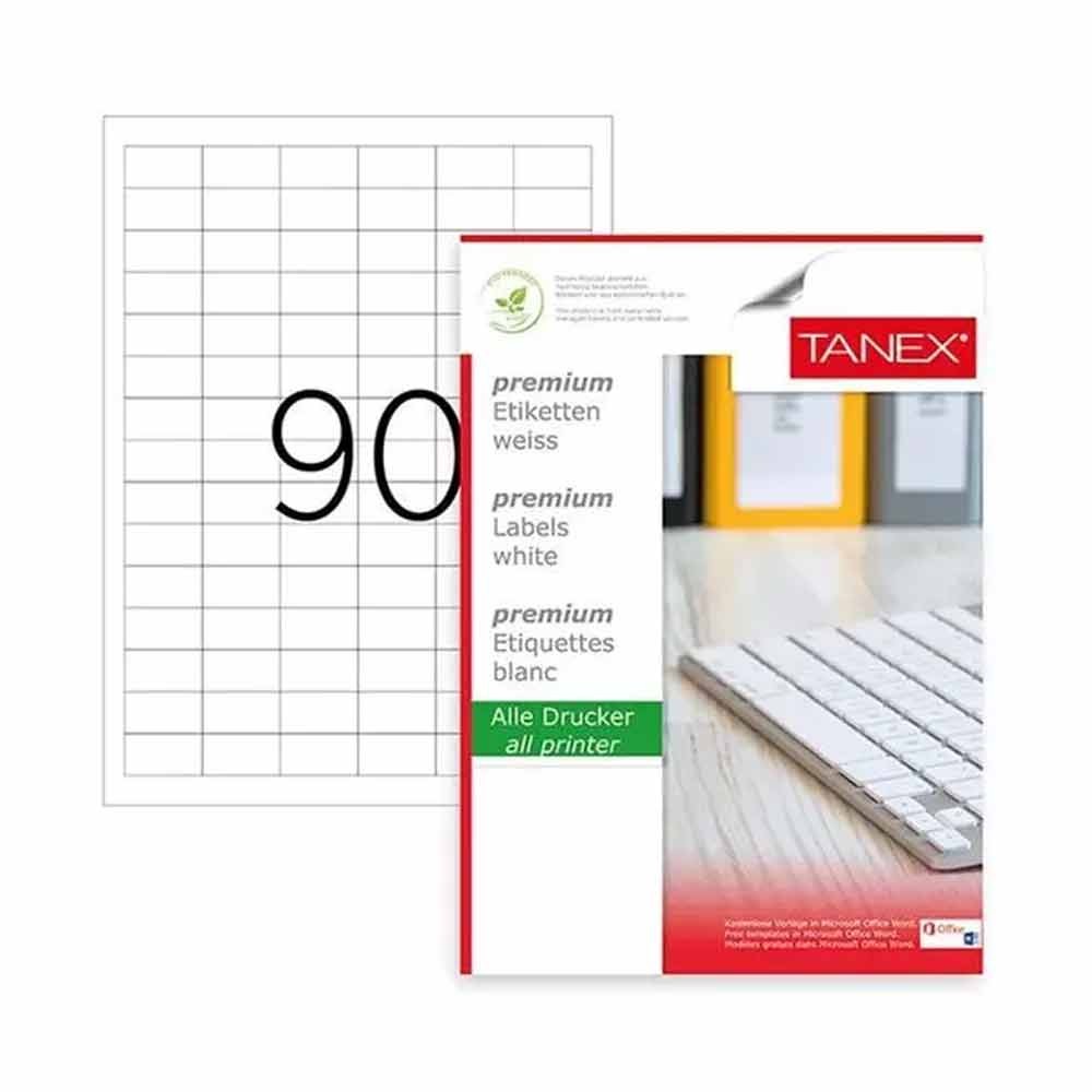 Tanex Laser Etiket 33x19 mm TW-2319