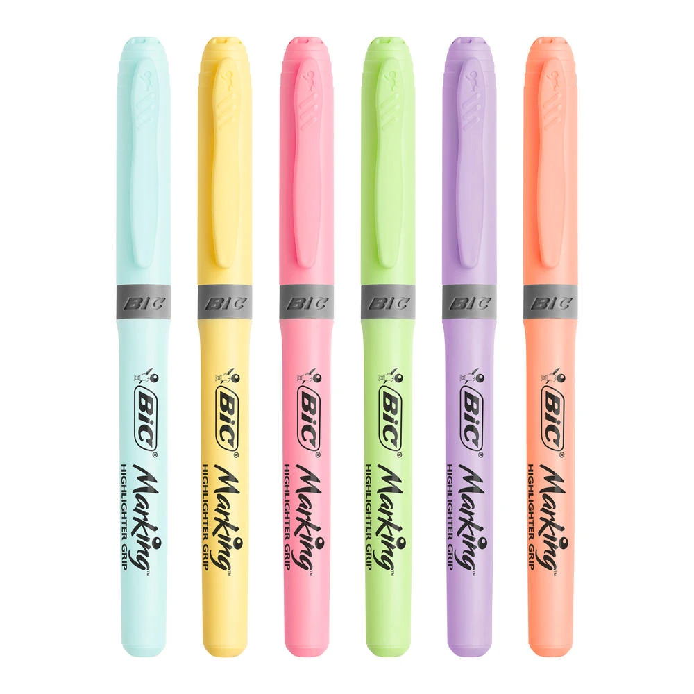 Bic Fosforlu Kalem Grip Pastel 6'lı Set