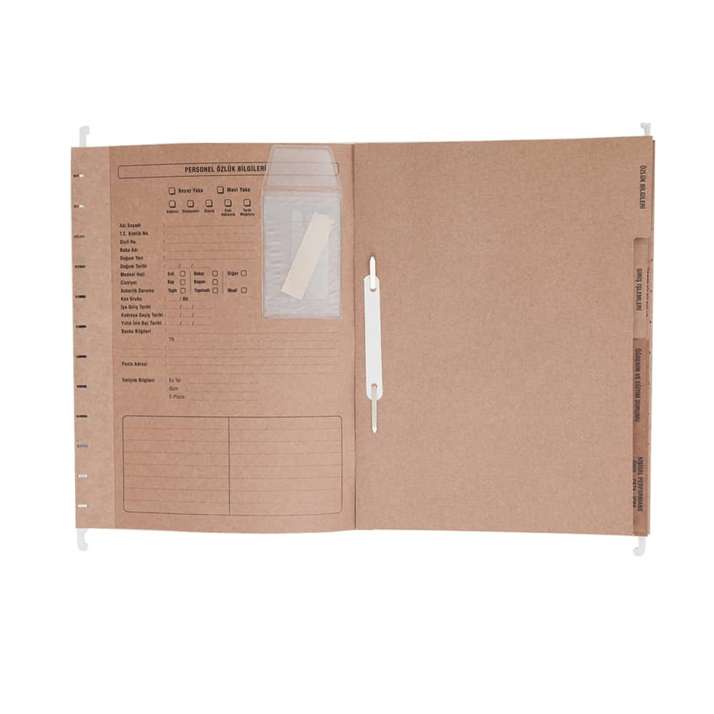 Dilman Askılı Personel Özlük Dosyası 4'lü Separatörlü
