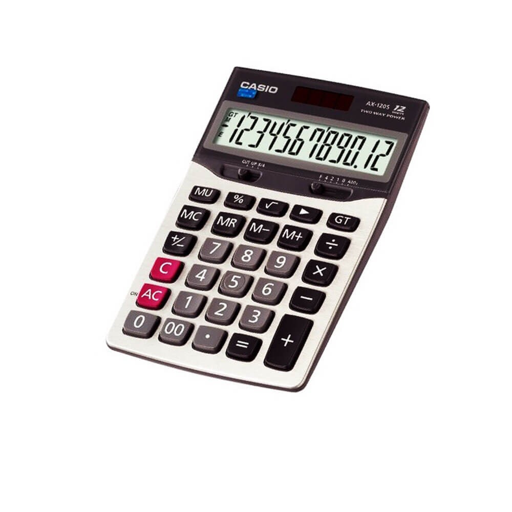 Casio Hesap Makinesi 12 Hane Pilli Güneş Enerjili