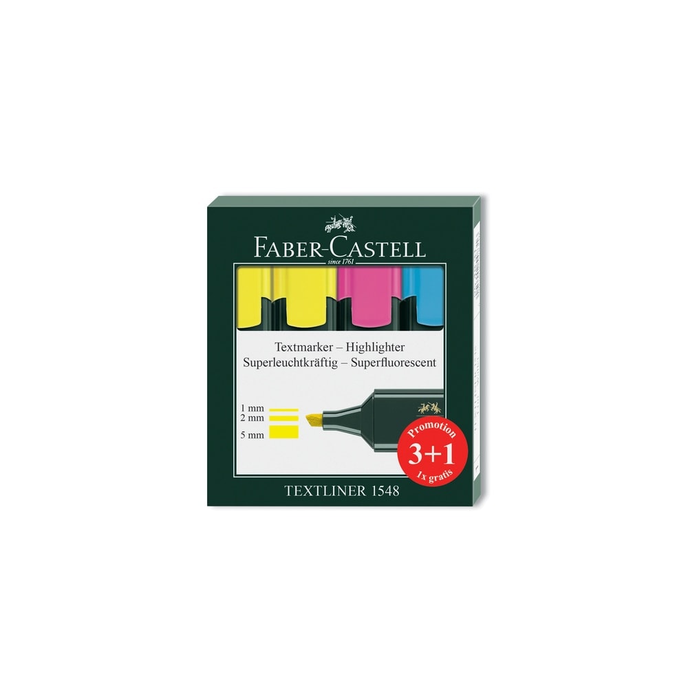Faber-Castell Fosforlu Kalem Textliner 3+1