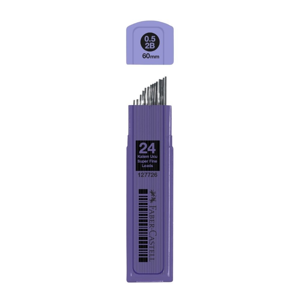 Faber-Castell Min Renkli Tüp 2B 0.5 60 mm Mor