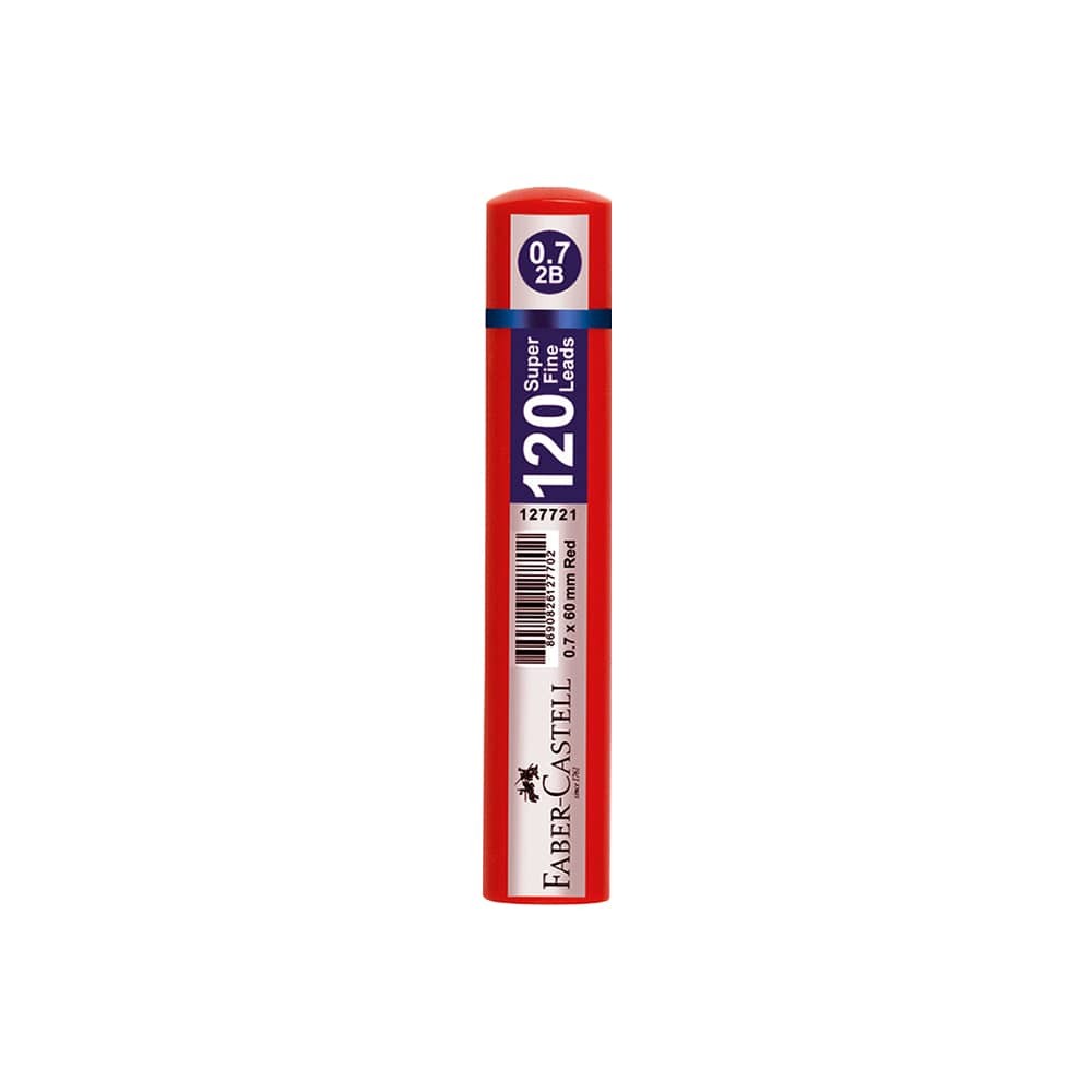 Faber-Castell Grip Min 2B 60 mm 120'li Tüp Uç 0.7 mm Kırmızı