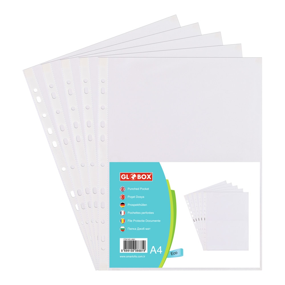 Globox Poşet Dosya Delikli Eco 100'lü