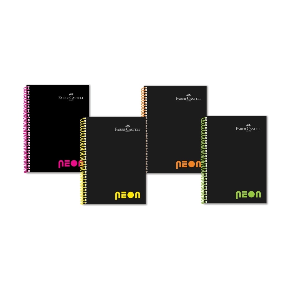 Faber-Castell Defter Pp Kapak A4 Neon Renk Kareli 100 Yaprak