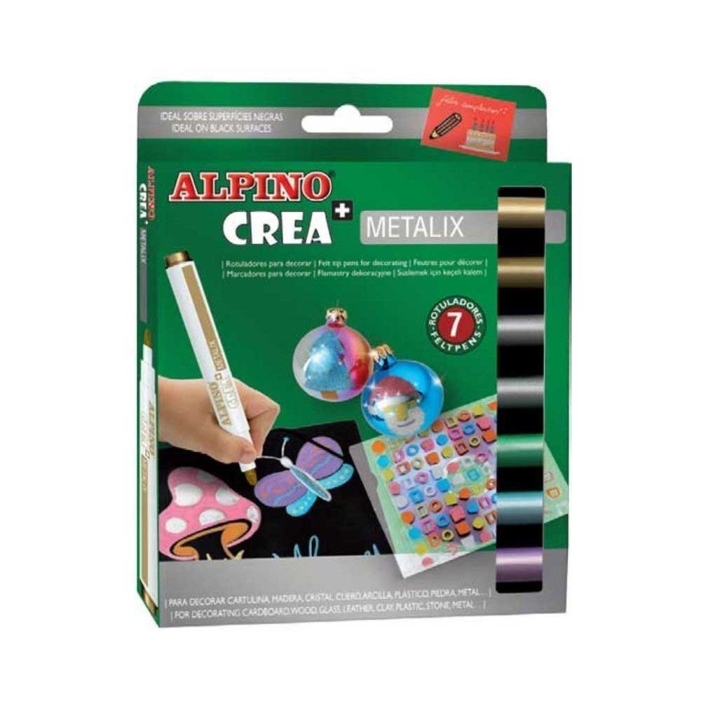 Alpino Keçeli Kalem Crea Metalix 7'li