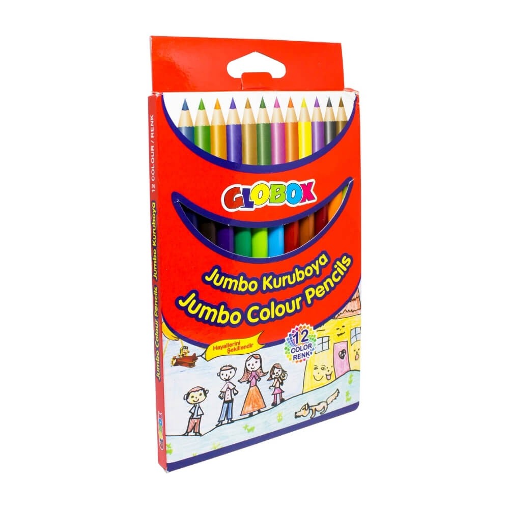 Globox Kuru Boya Jumbo Üçgen 12'li