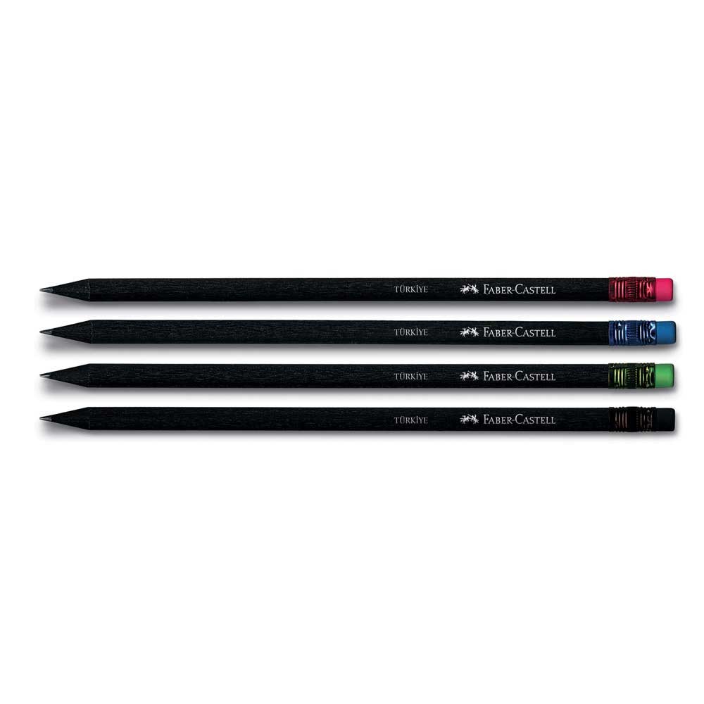 Faber-Castell Kurşun Kalem Blacklead Gövdeli Silgili HB Siyah