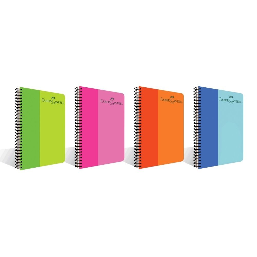 Faber-Castell Defter PP Kapak Bicolor Spiralli 120 Yaprak Kareli