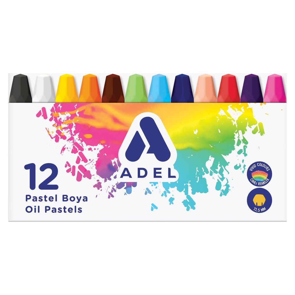 Adel Pastel Boya 12 Renk Karton Kutu