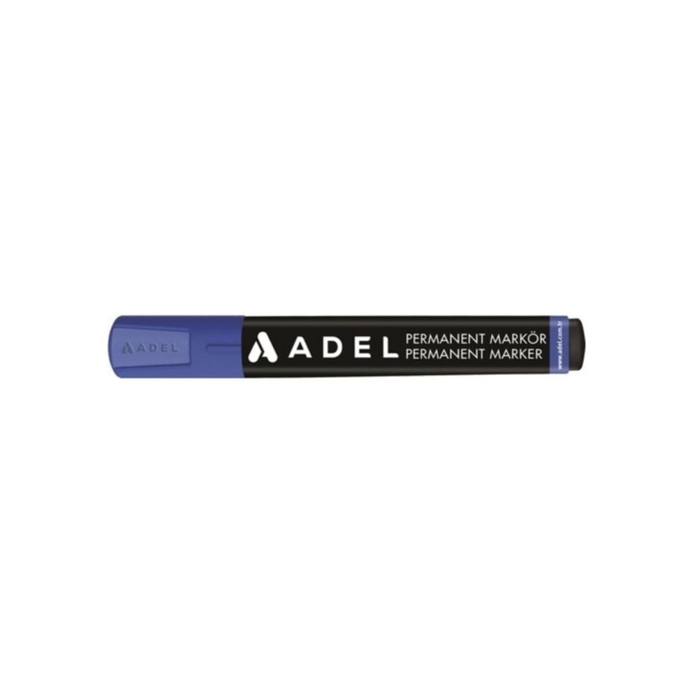 Adel Permanent Markör Kesik Uç Mavi